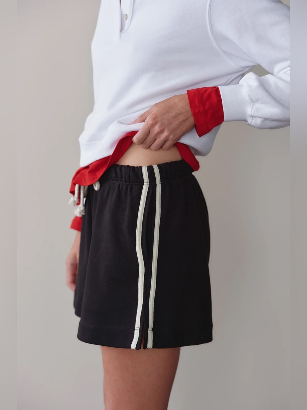 Donni Eco Terry Short Black NWOT Small - Picture 2 of 5